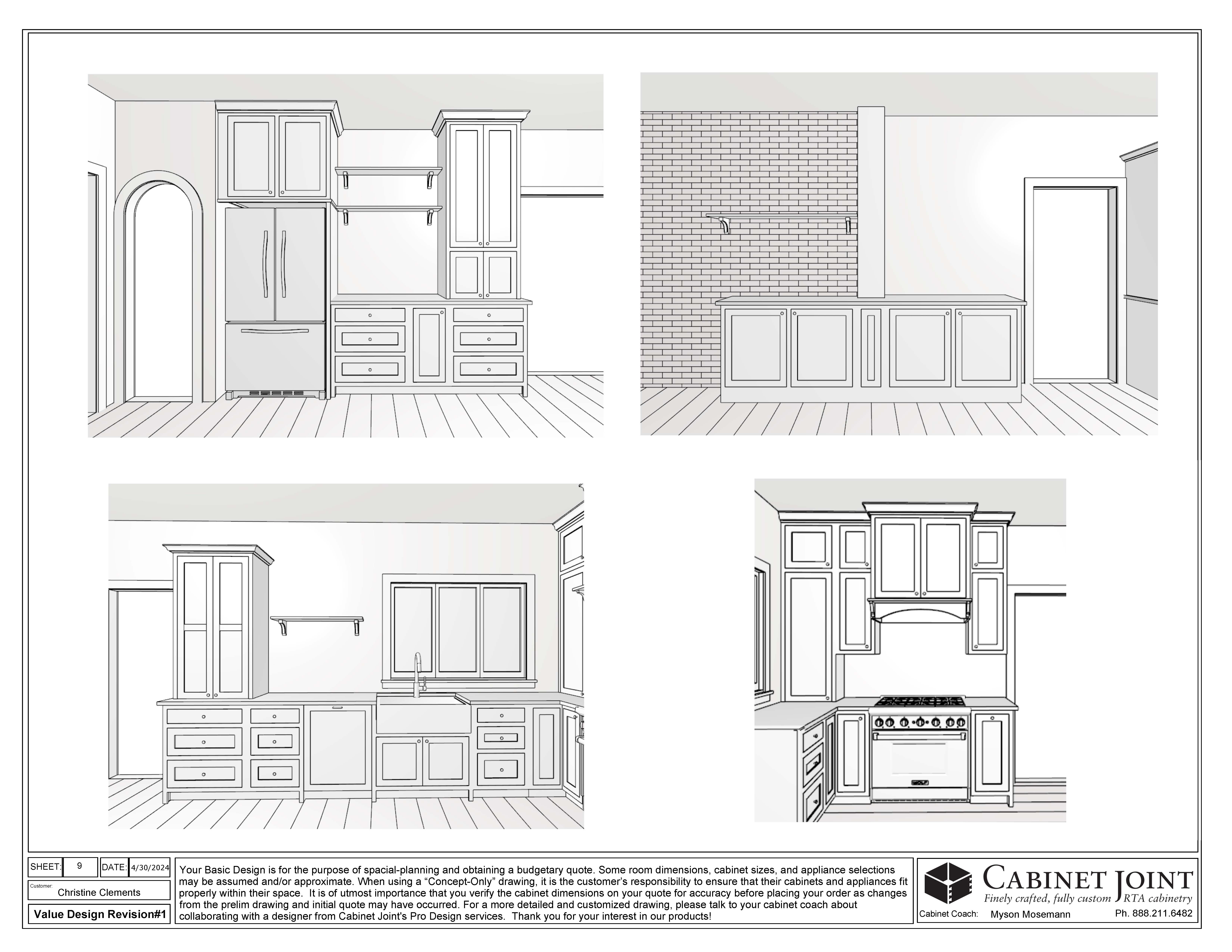 Cabinet Joint Kitchen renderings