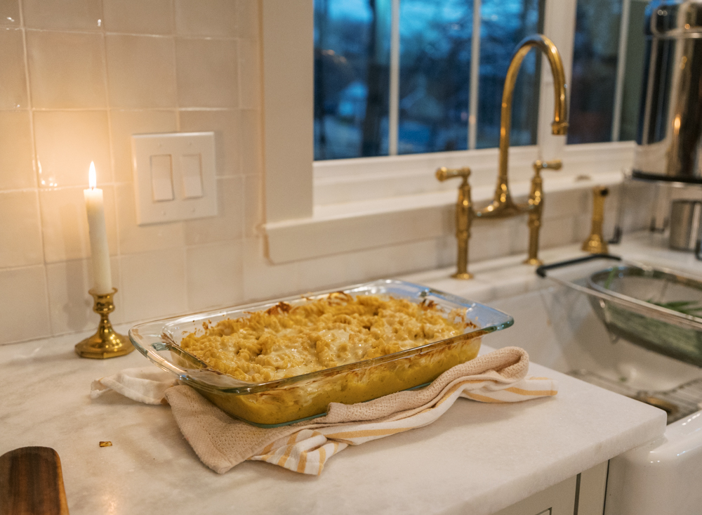 butternut squash mac and cheese with gruyere and herbs recipe