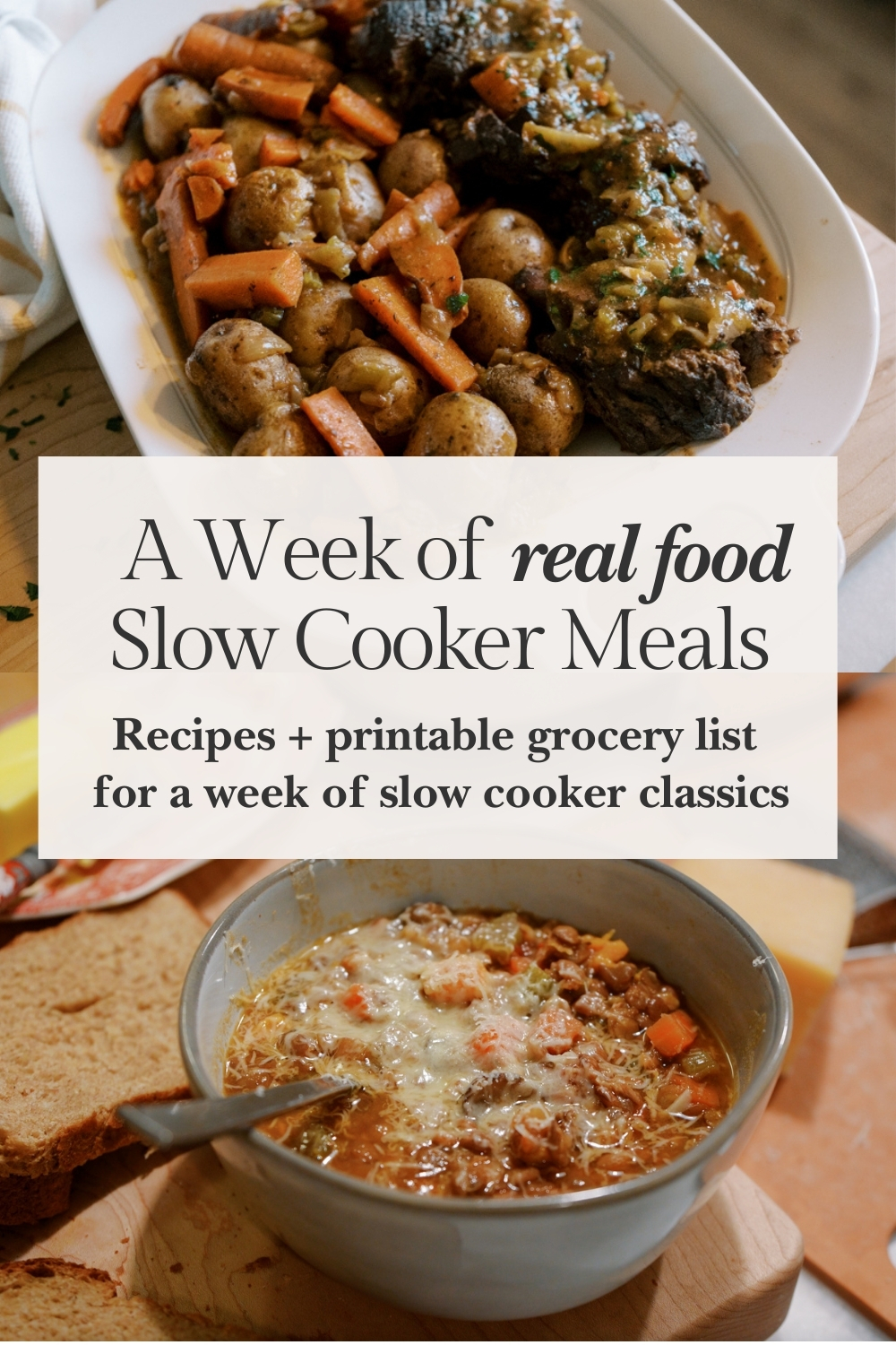 A week of slow cooker meals