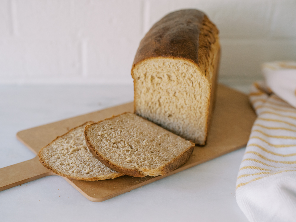 Quick Sourdough Sandwich loaf with whole grains