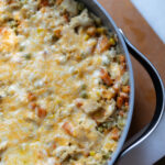 chicken pot pie rice skillet