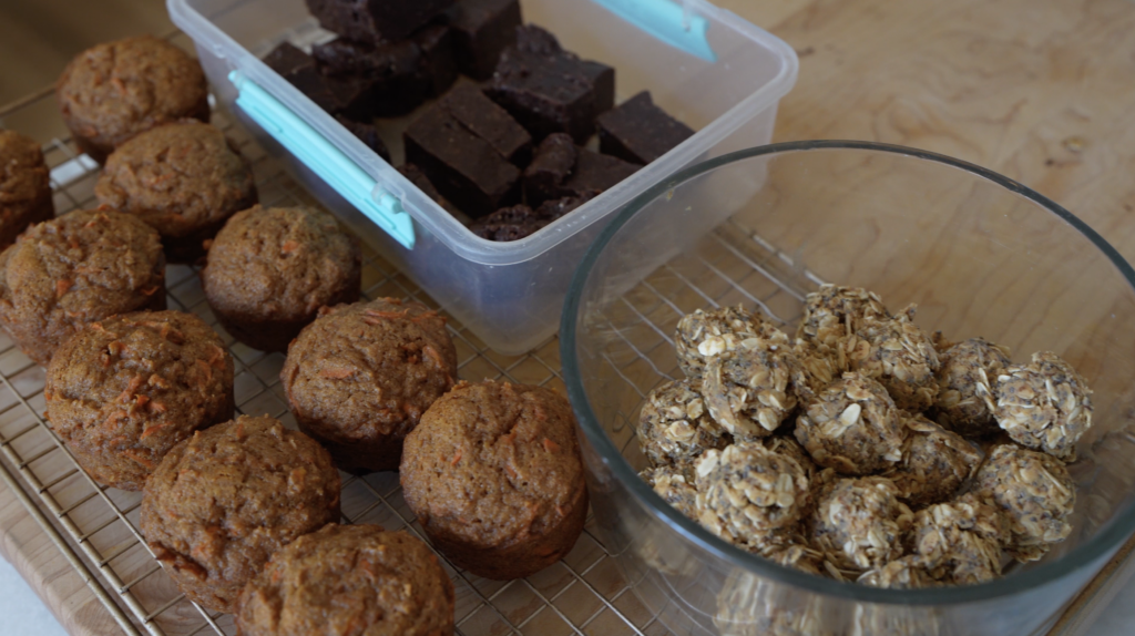 homemade snacks for kids on a cutting board