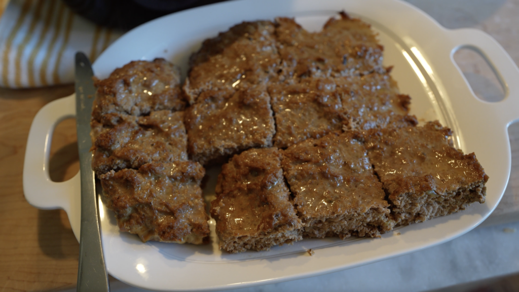 healthy meatloaf on a serving plate