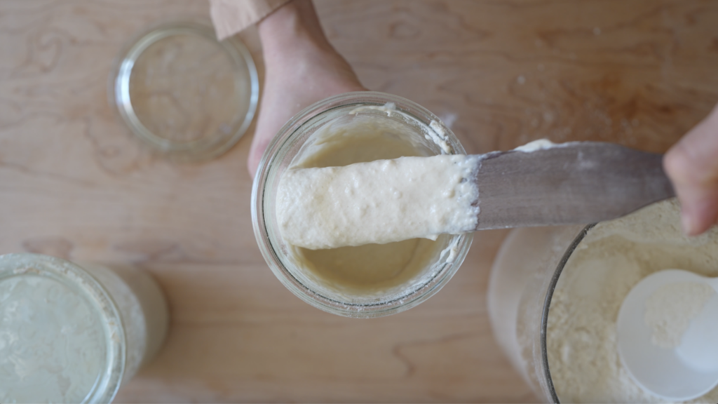 sourdough discard in a weck jar