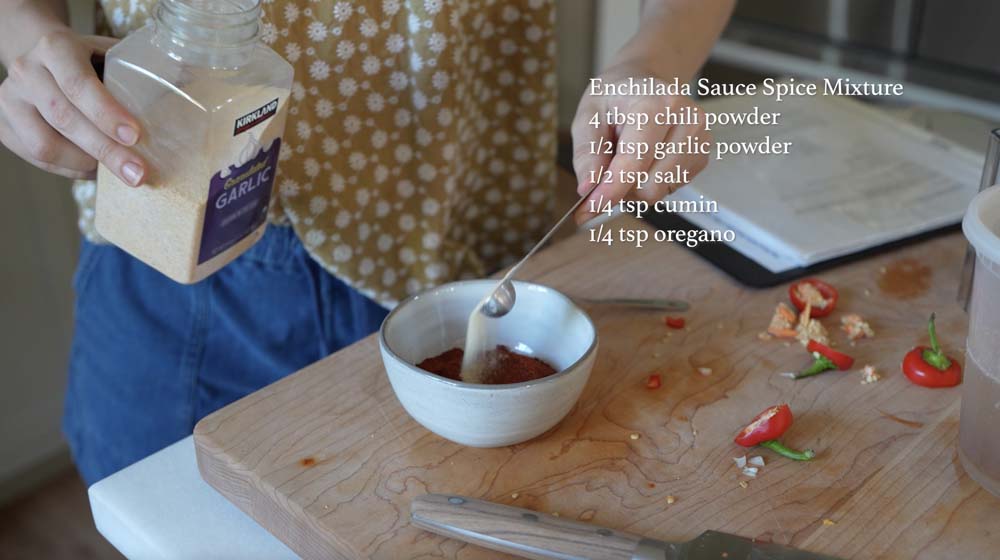 making an enchilada sauce spice blend