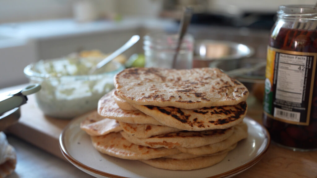 toasted homemade naan for easy weekday meals