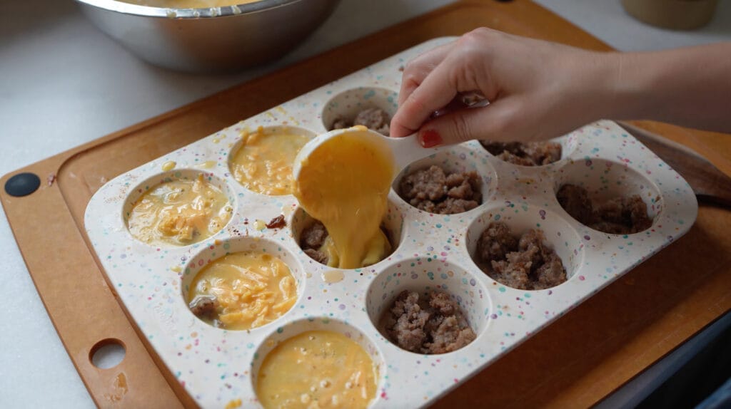 Back-to-School Freezer Meal Prep sausage, egg & cheese muffins