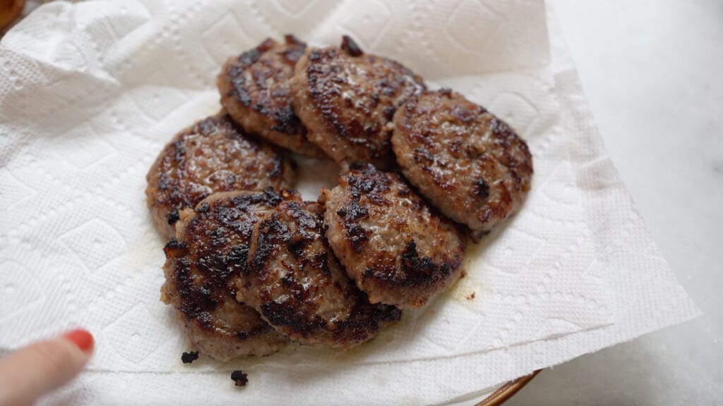 Back-to-School Freezer Meal Prep sausage patties