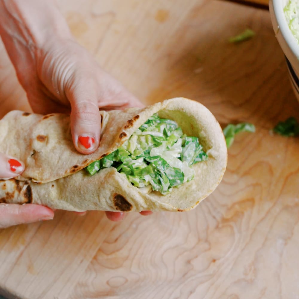 chicken caesar salad wrap