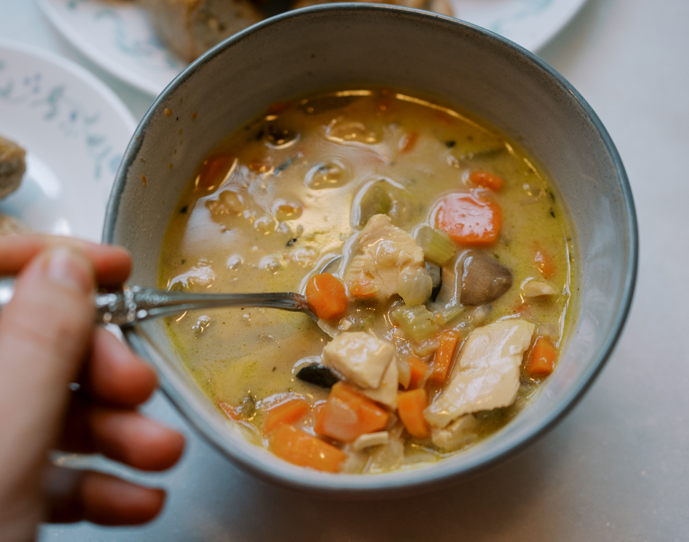 creamy chicken and mushroom soup
