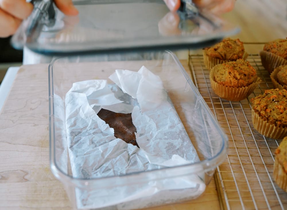 homemade protein bars wrapped in parchment paper
