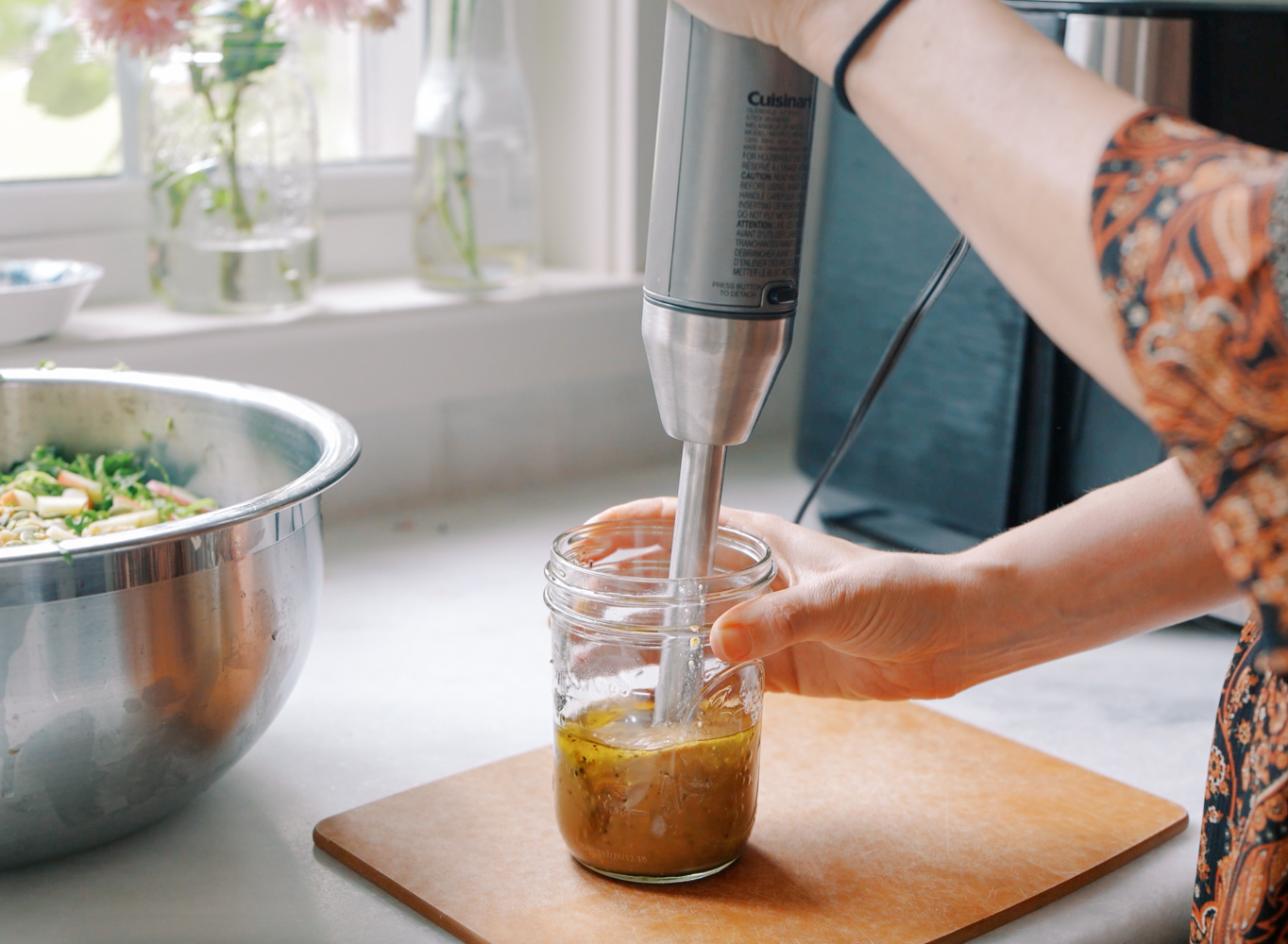 balsamic vinaigrette in a jar