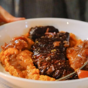Short ribs braised in red wine