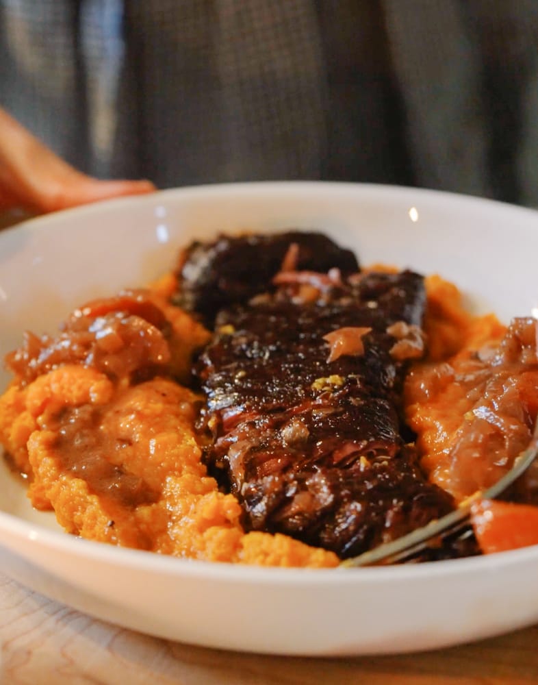 Short ribs braised in red wine