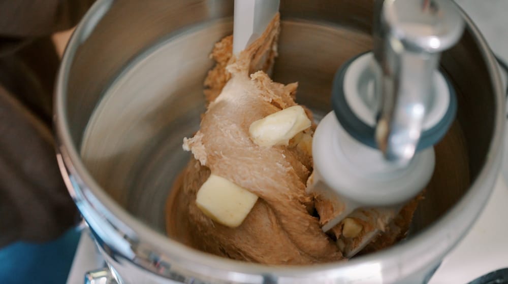 mixing dough for soft pull-apart rolls
