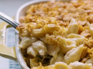 The Ultimate Baked Mac and Cheese with Crispy Cornflake Topping