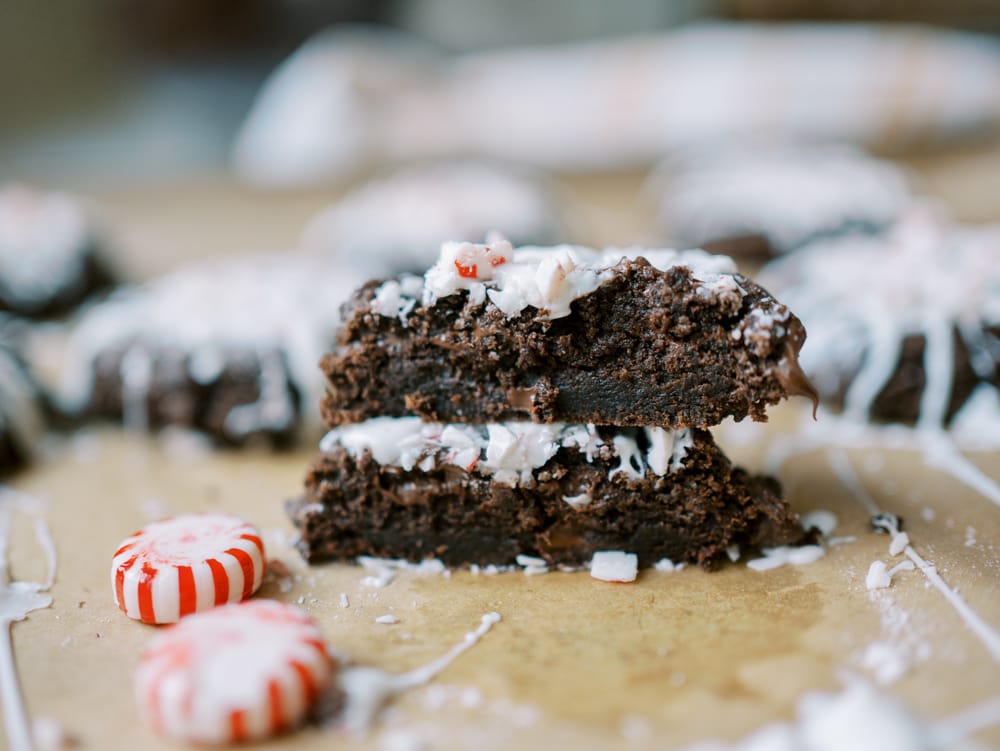 fudgy chocolate peppermint cookies