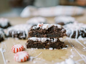 fudgy chocolate peppermint cookies