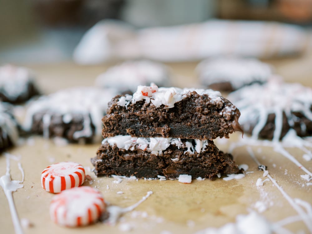 fudgy chocolate peppermint cookies