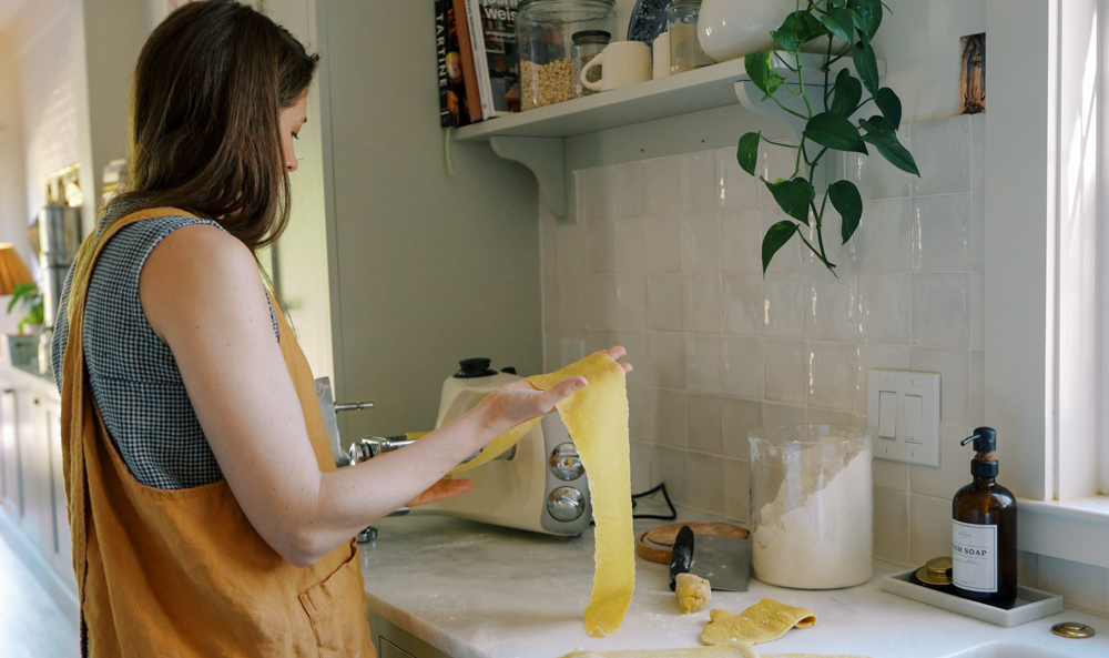 making pasta with the ankarsrum mixer