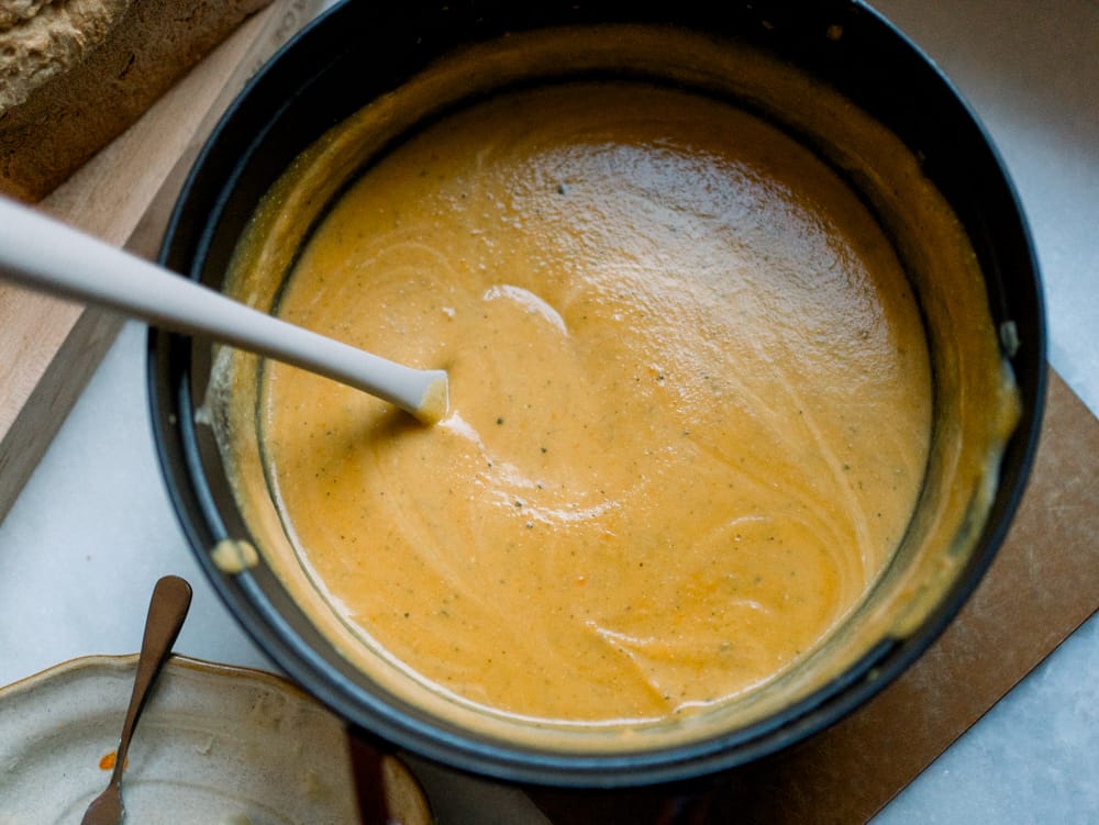 Creamy Red Lentil Soup with Greek Yogurt