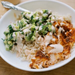 California Style Salmon Rice Bowls