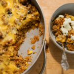 cheesy beef beans and rice skillet meal