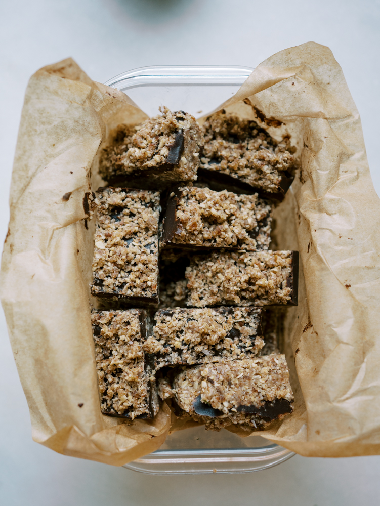 Chocolate Pecan Crumble Snack Bars