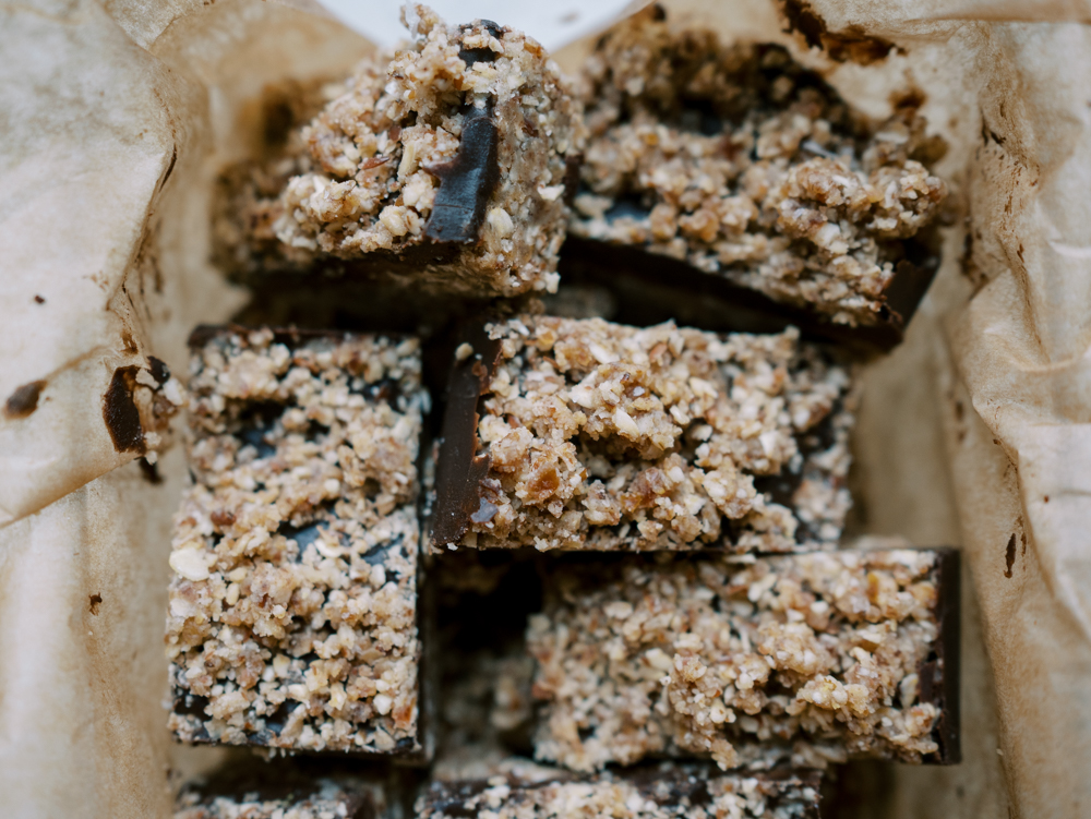 Chocolate Pecan Crumble Snack Bars