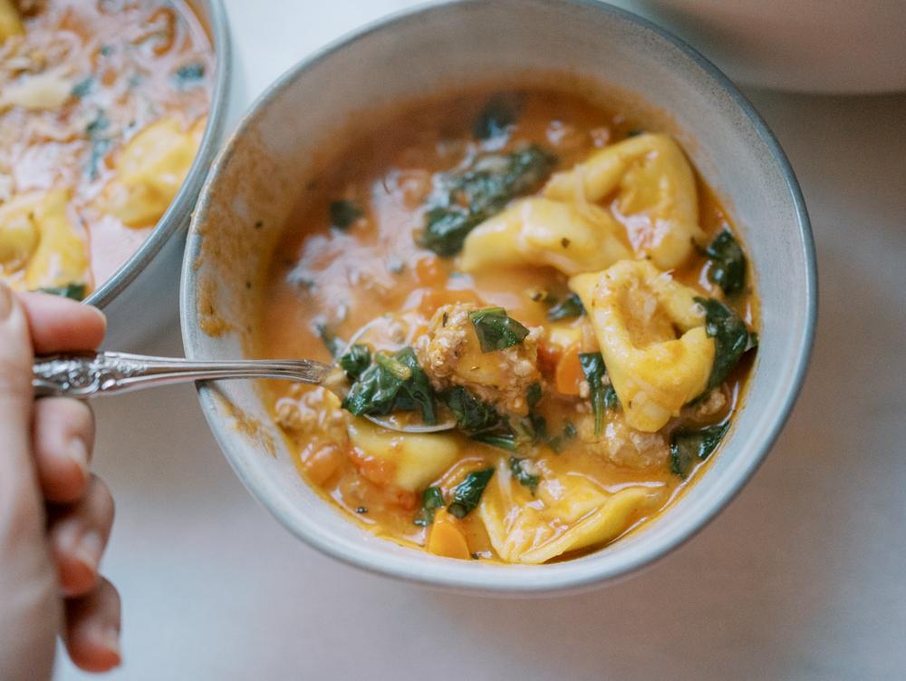 Creamy One-Pot Italian Tortellini Soup