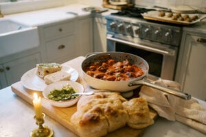 cozy family dinner