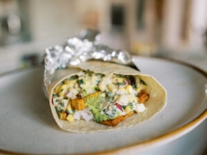 Loaded Veggie Burritos with Everything Green Sauce