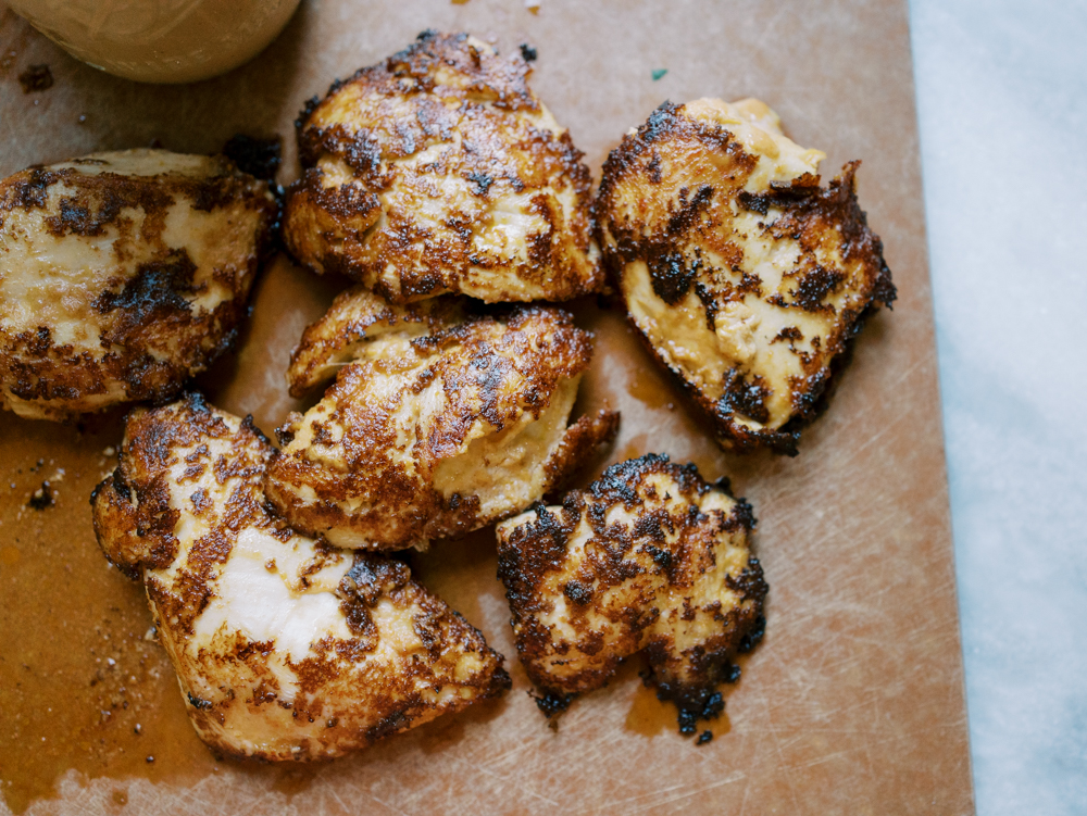 caramelized peanut chicken