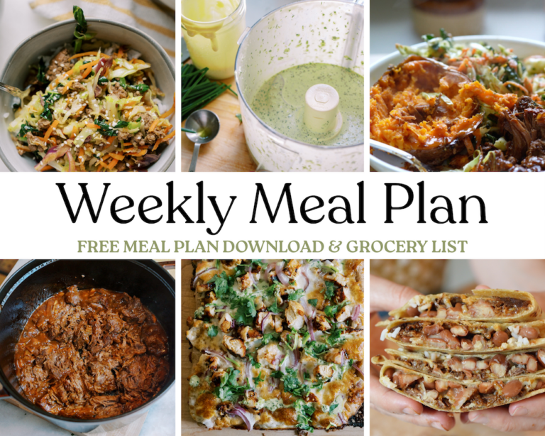 Week. Cooking List A Full Week of Dinners + Grocery List (Free Download Included ...