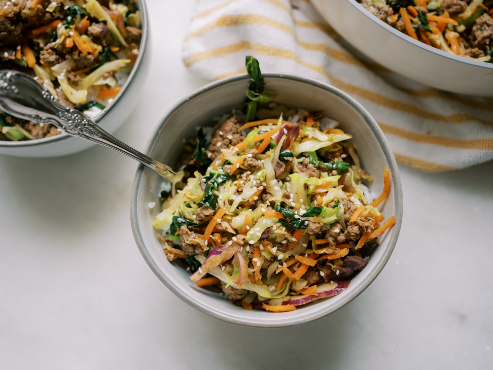 egg roll in a bowl