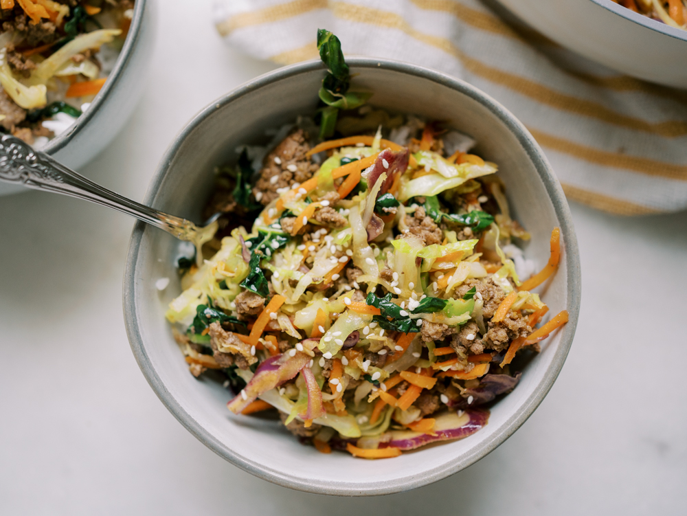 egg roll in a bowl
