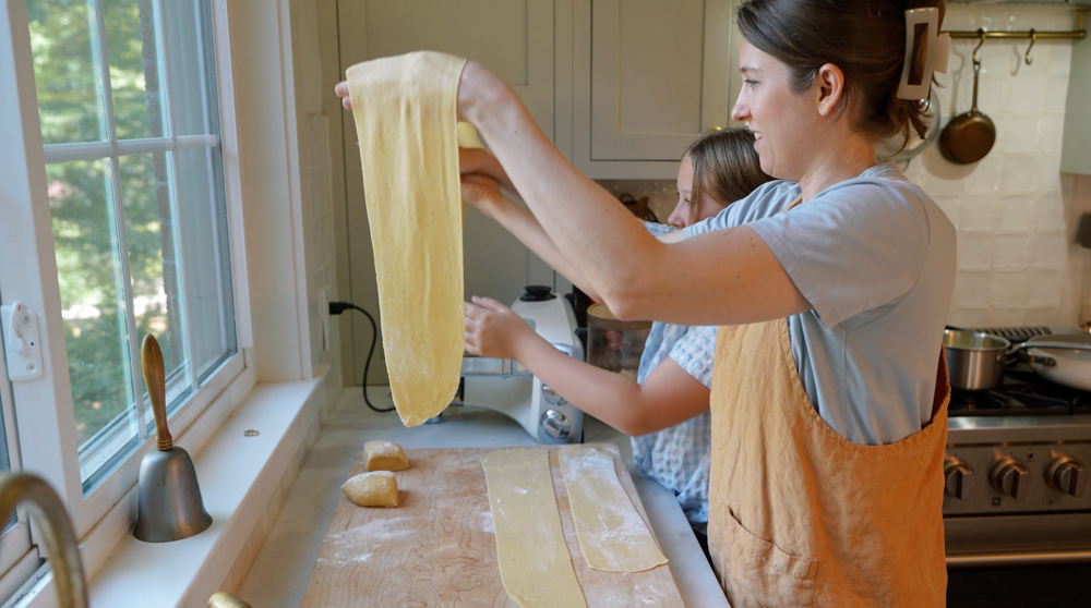 making homemade pasta