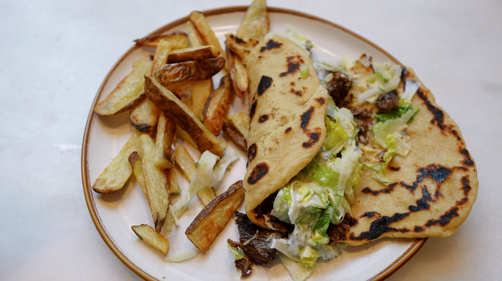 Crispy Braised Chuck Roast Gyros