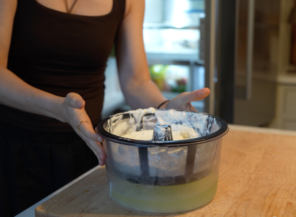 using a greek yogurt strainer for thicker homemade yogurt
