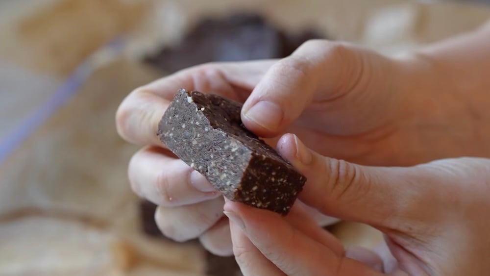 Chocolate Brownie Bites Made with Cashews and Dates