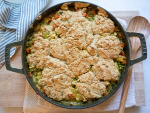 Chicken Pot Pie with Cornbread Crust