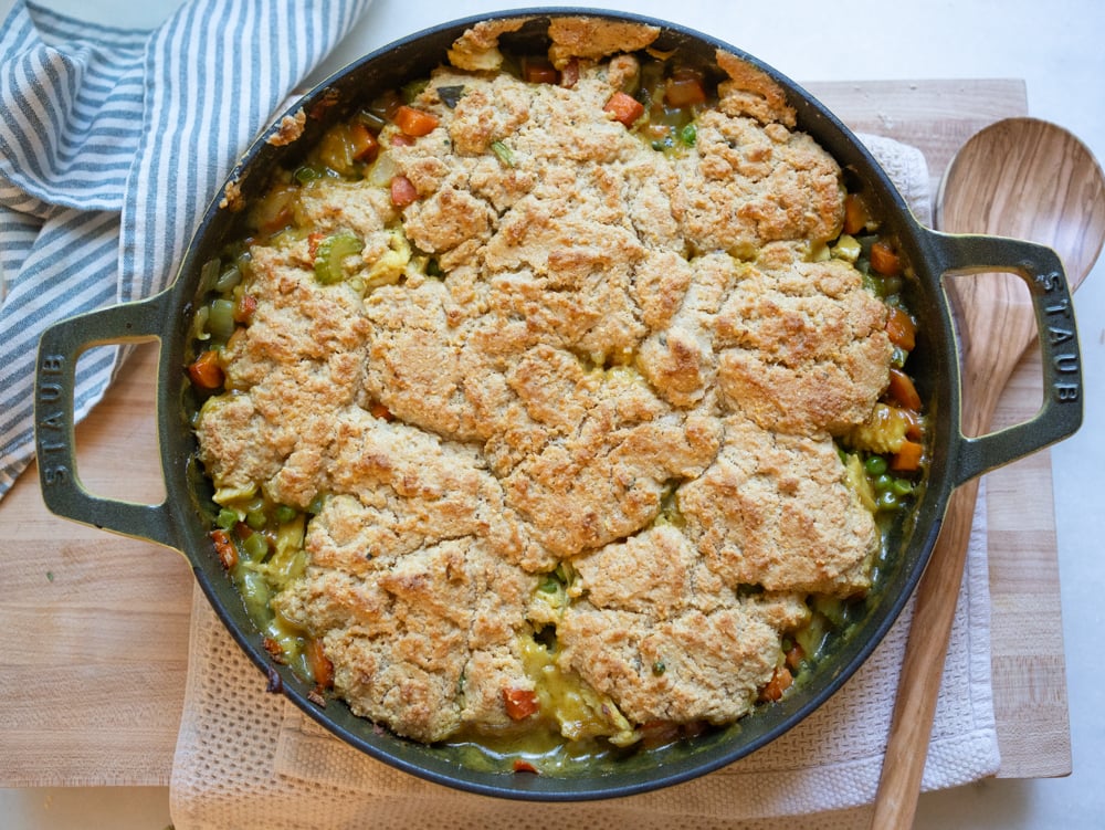 Chicken Pot Pie with Cornbread Crust