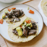 Easy Slow Cooker Beef Carnitas and Tortillas