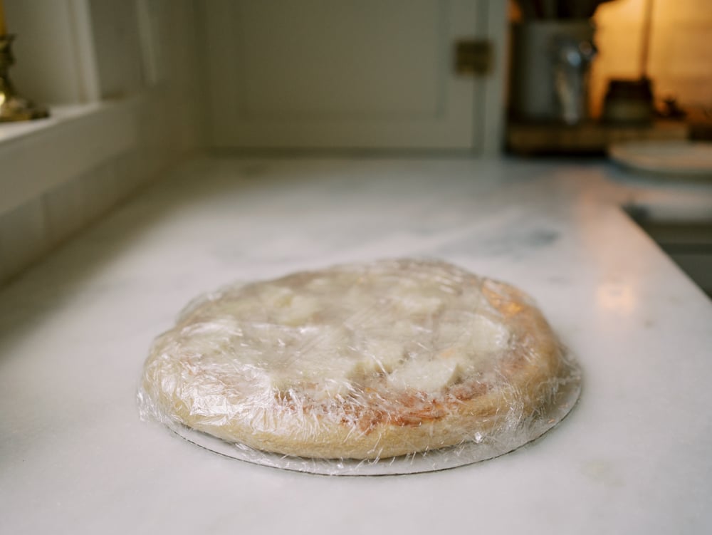 Homemade Frozen Pizza with Vodka Red Sauce