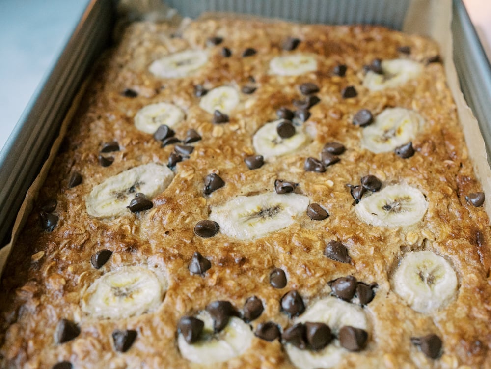 Peanut Butter Banana Baked Oatmeal