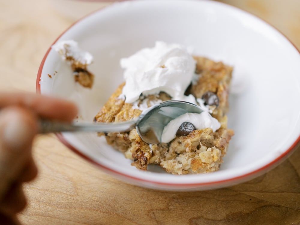 Peanut Butter Banana Baked Oatmeal