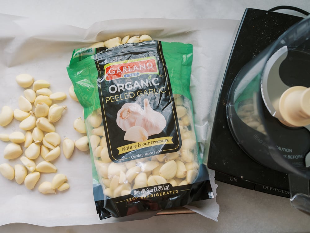 mincing garlic for the freezer
