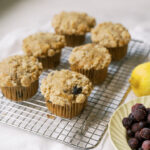 Blueberry Lemon Spelt Muffins with Greek Yogurt