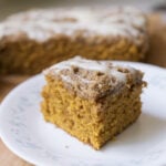 Pumpkin Coffee Cake with Cream Cheese Drizzle