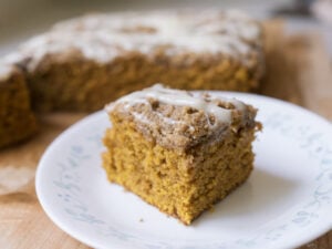 Pumpkin Coffee Cake with Cream Cheese Drizzle